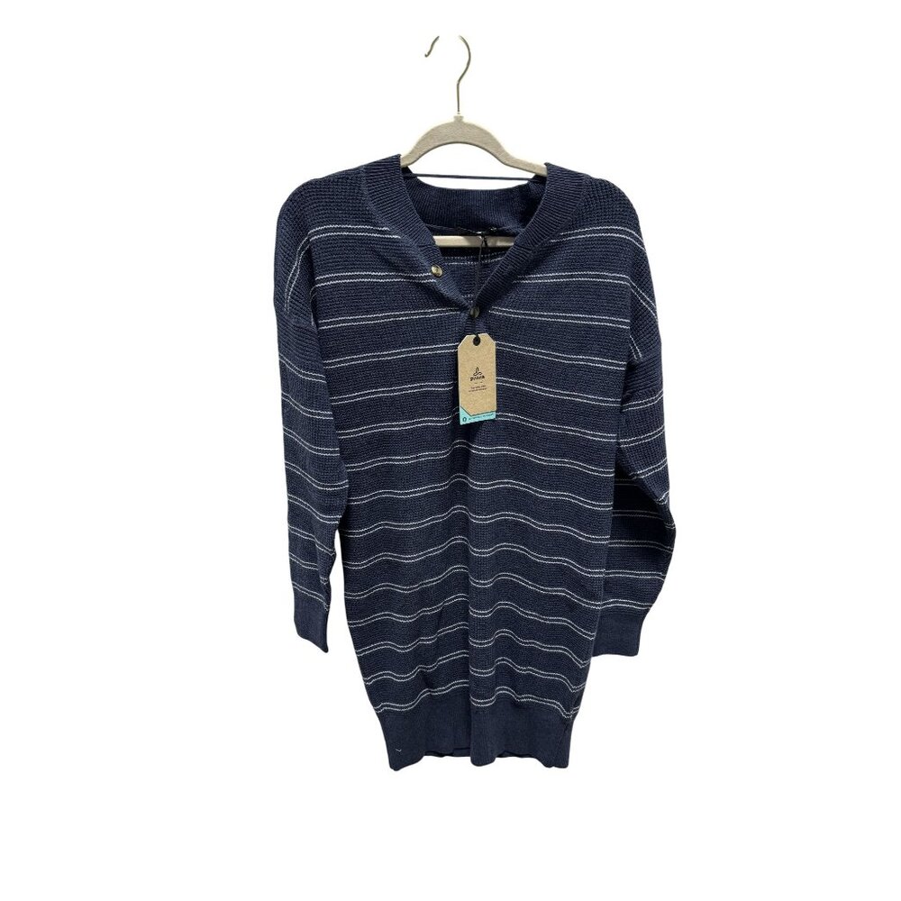 prAna Nautical Stripe Milani Henley Dress Women Size S